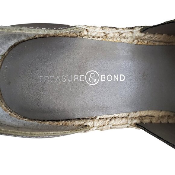 Treasure & Bond Sannibel High Heel Espadrille Platform Wedges Taupe Gray Size 10 - Picture 12 of 15
